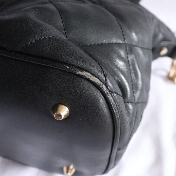 Deux Lux Women's Black Quilted Casual Zipper Lined Hand Cross Body Pocket Bag - Picture 7 of 16